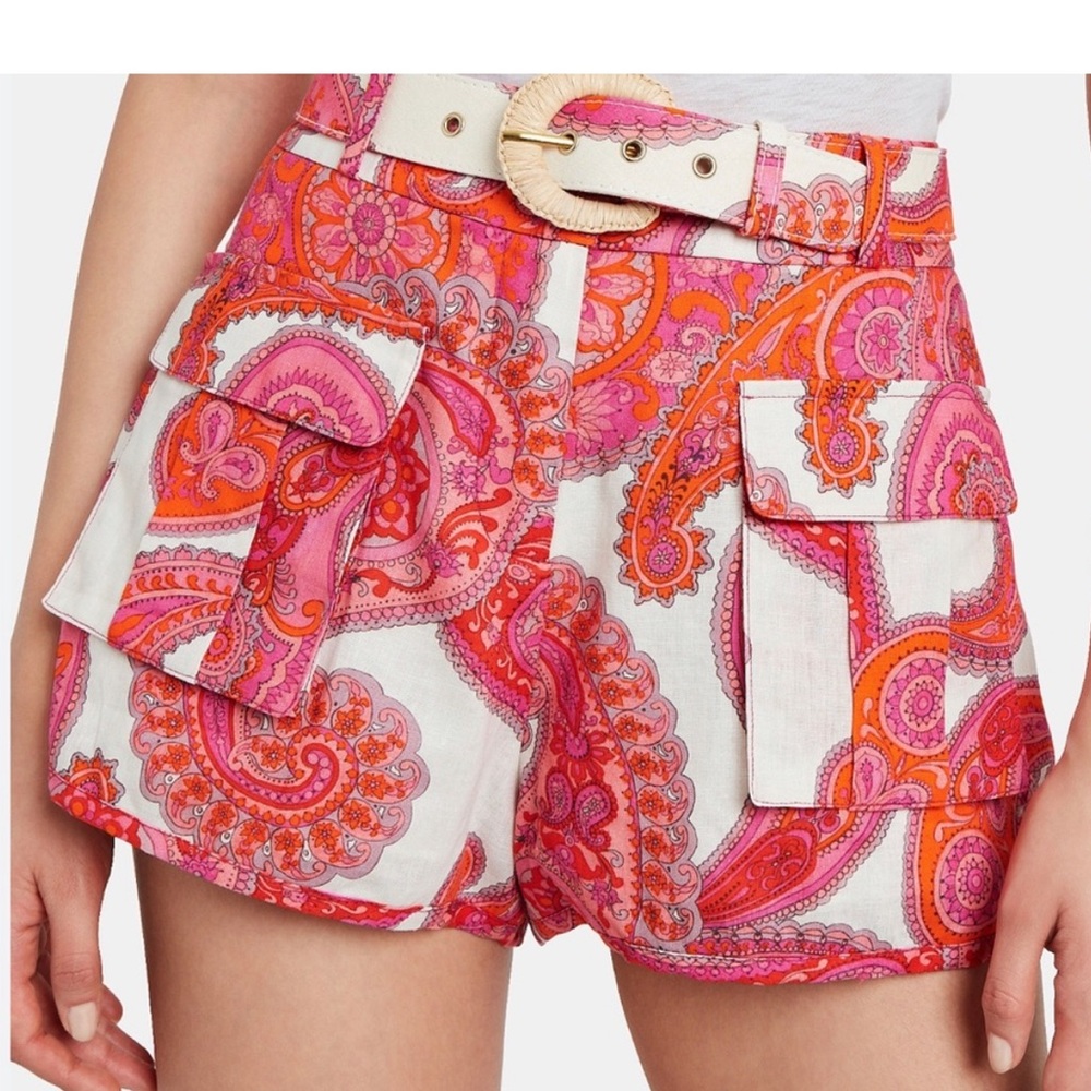 Zimmermann paisley safari shorts